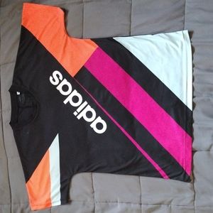 Adidas colorful men's dryfit large pink orange black white mint retro style